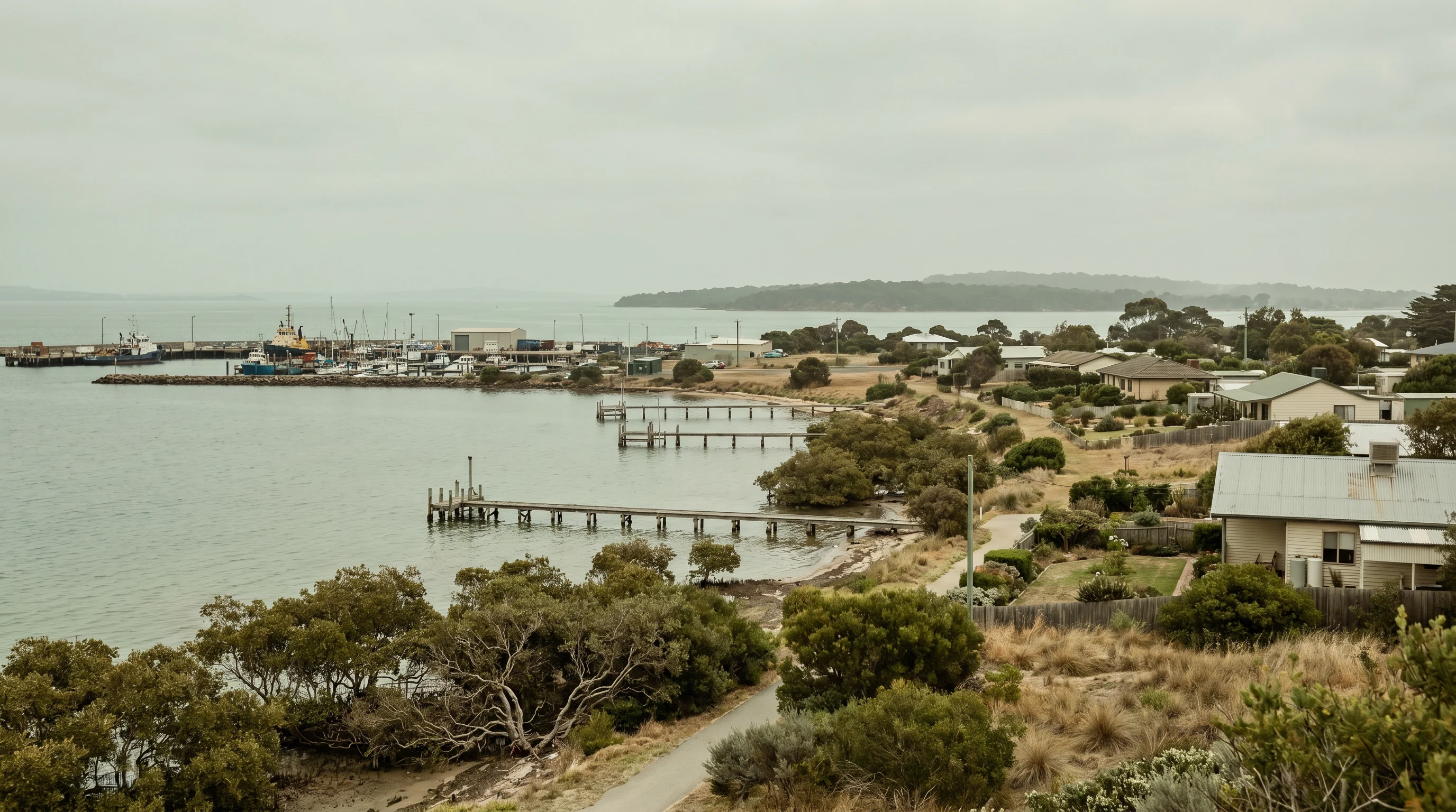 A street scene in Hastings on the Mornington Peninsula