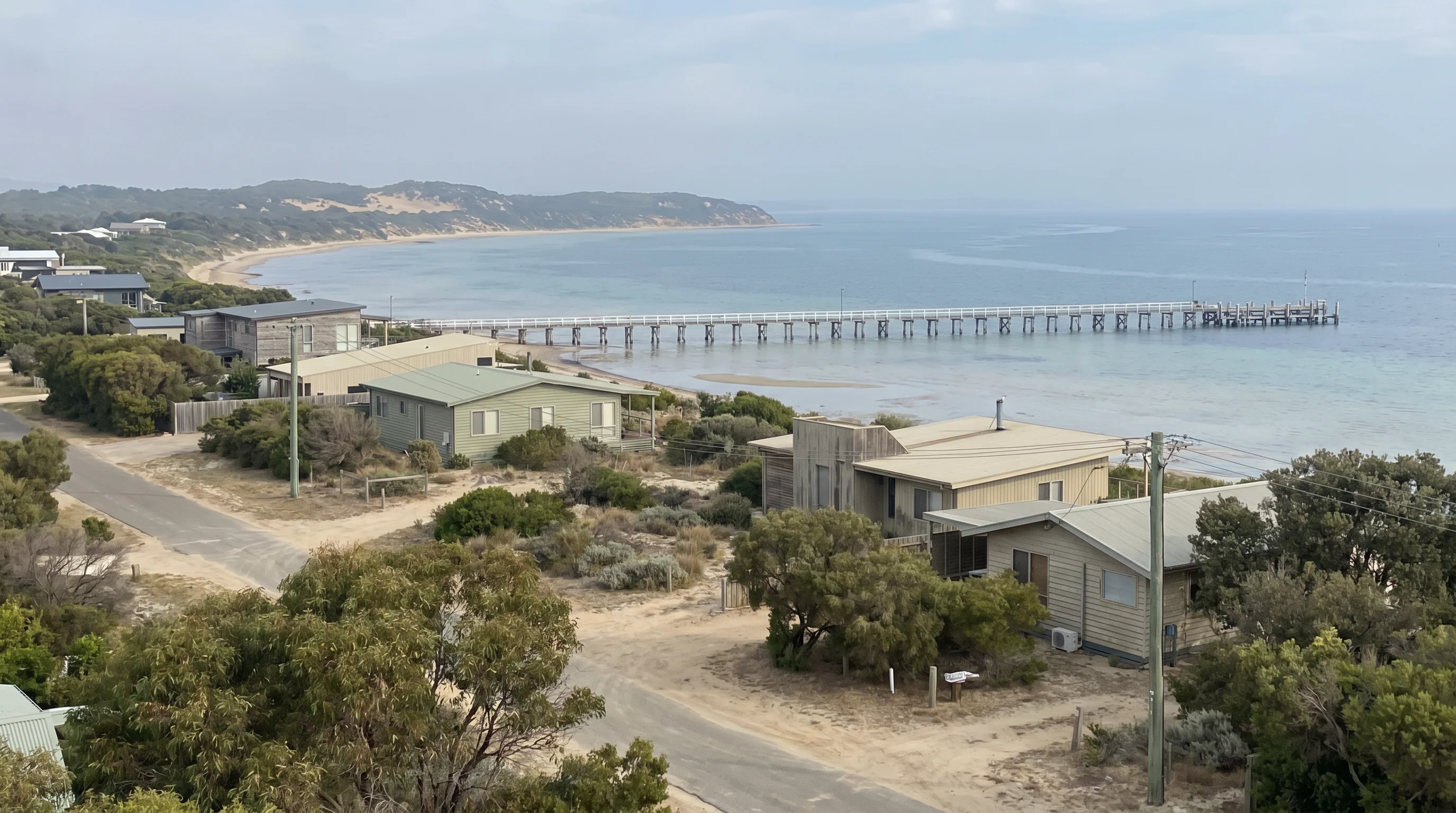 A street scene in Rye on the Mornington Peninsula