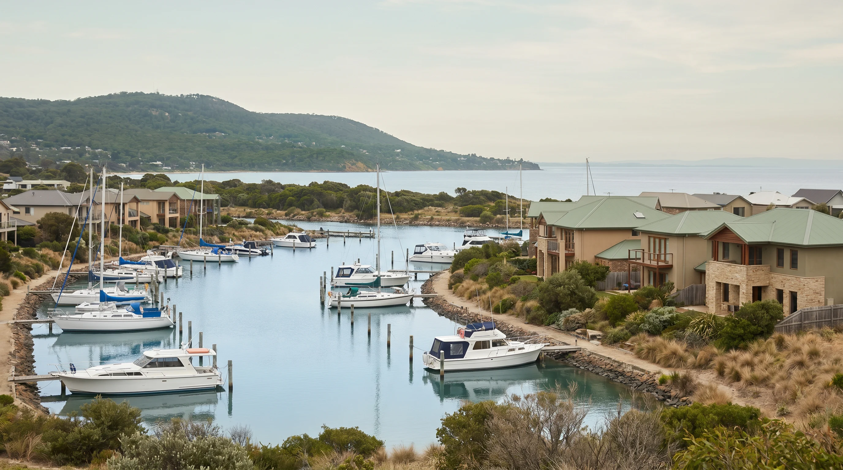 A street scene in Safety Beach on the Mornington Peninsula